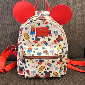 Disney Mickey & Friends Popsicle Loungefly Mini Backpack GUC (gently used)
